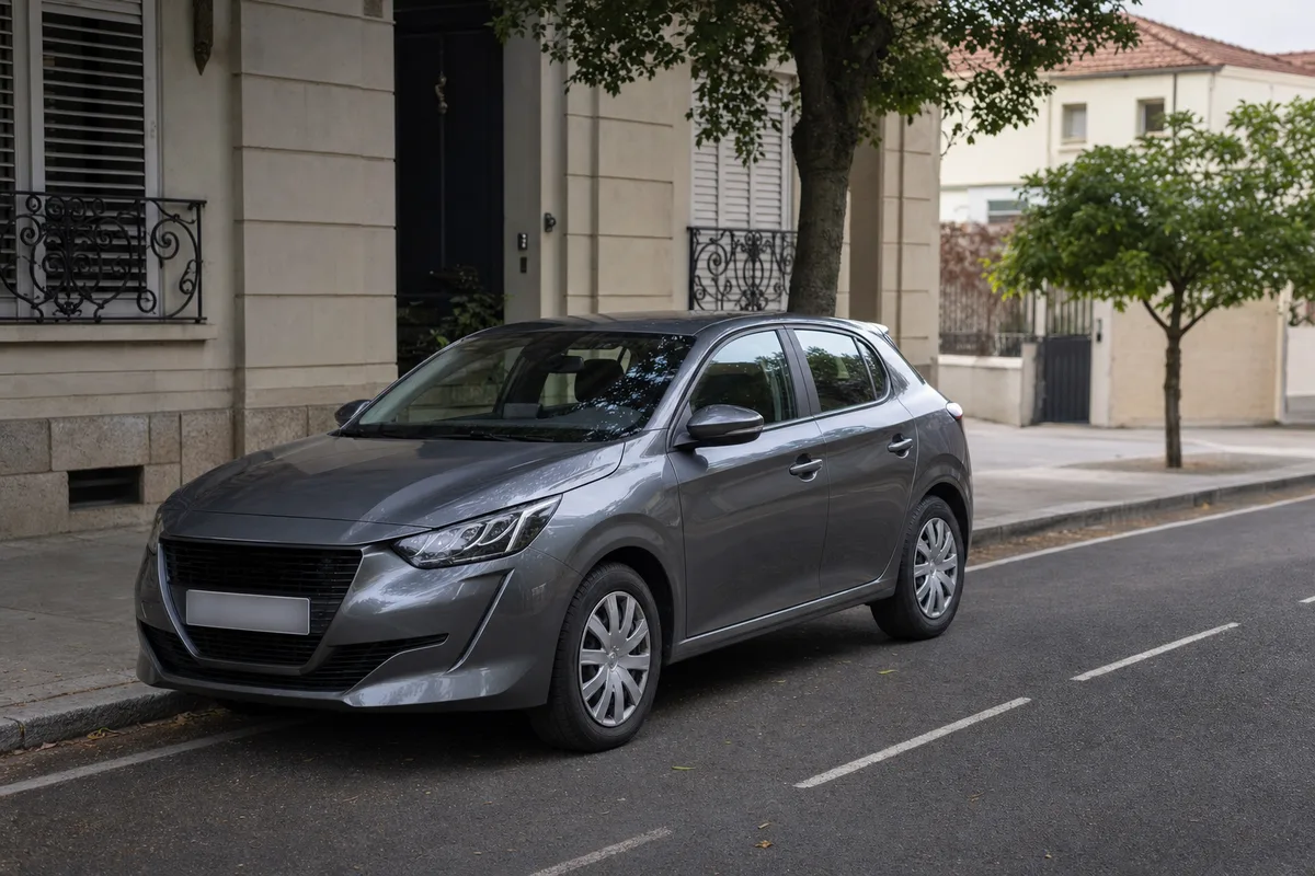 Voiture d’occasion récente stationnée dans une rue résidentielle française